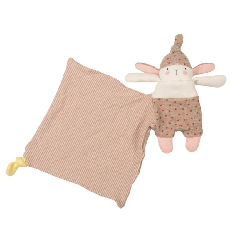  les petits dodos lulu lapin mouchoir rose 